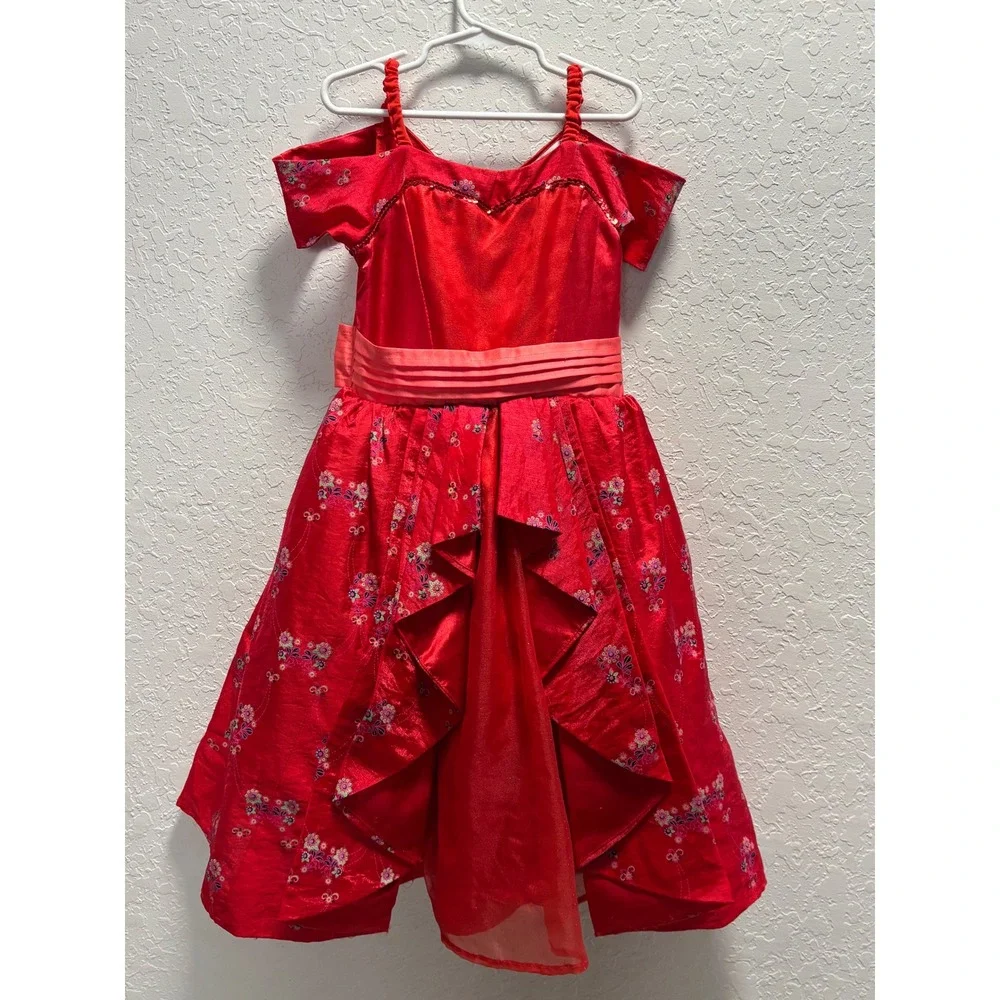 Disney Parks Elena of Avalor Adventure Dress Red Costume Girls Size Small